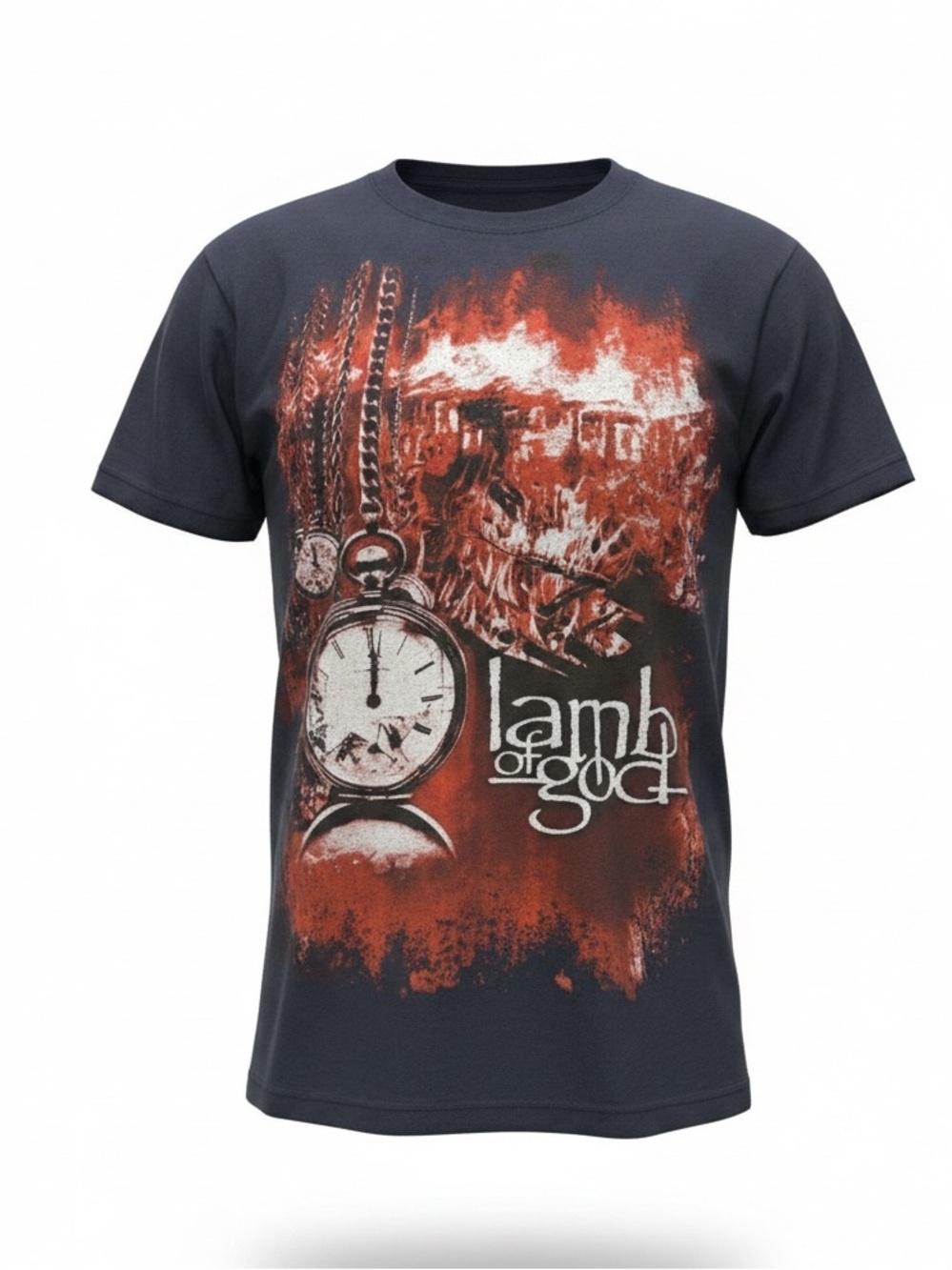 Lamb of God Graphic T-Shirt Navy Band Tee Medium NWOT